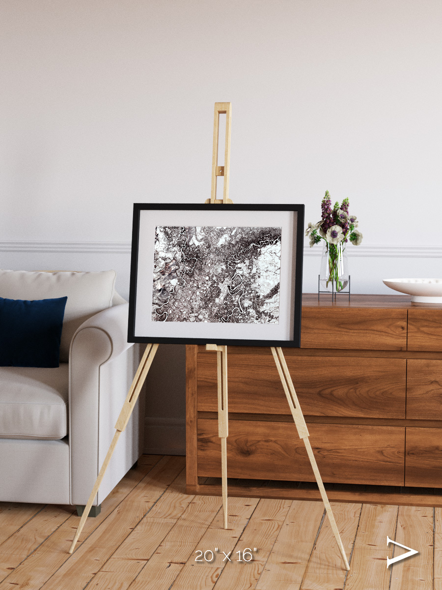 River Threads, Mayn River Framed & Mounted Print