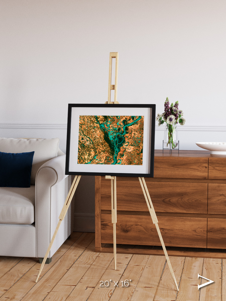 River’s Dance, Mississippi Framed & Mounted Print