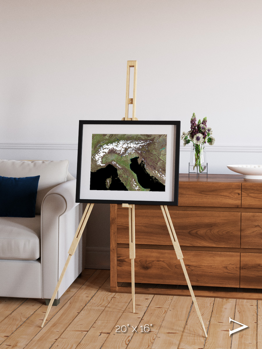 Tidal Patterns, Mediterranean Sea Framed & Mounted Print