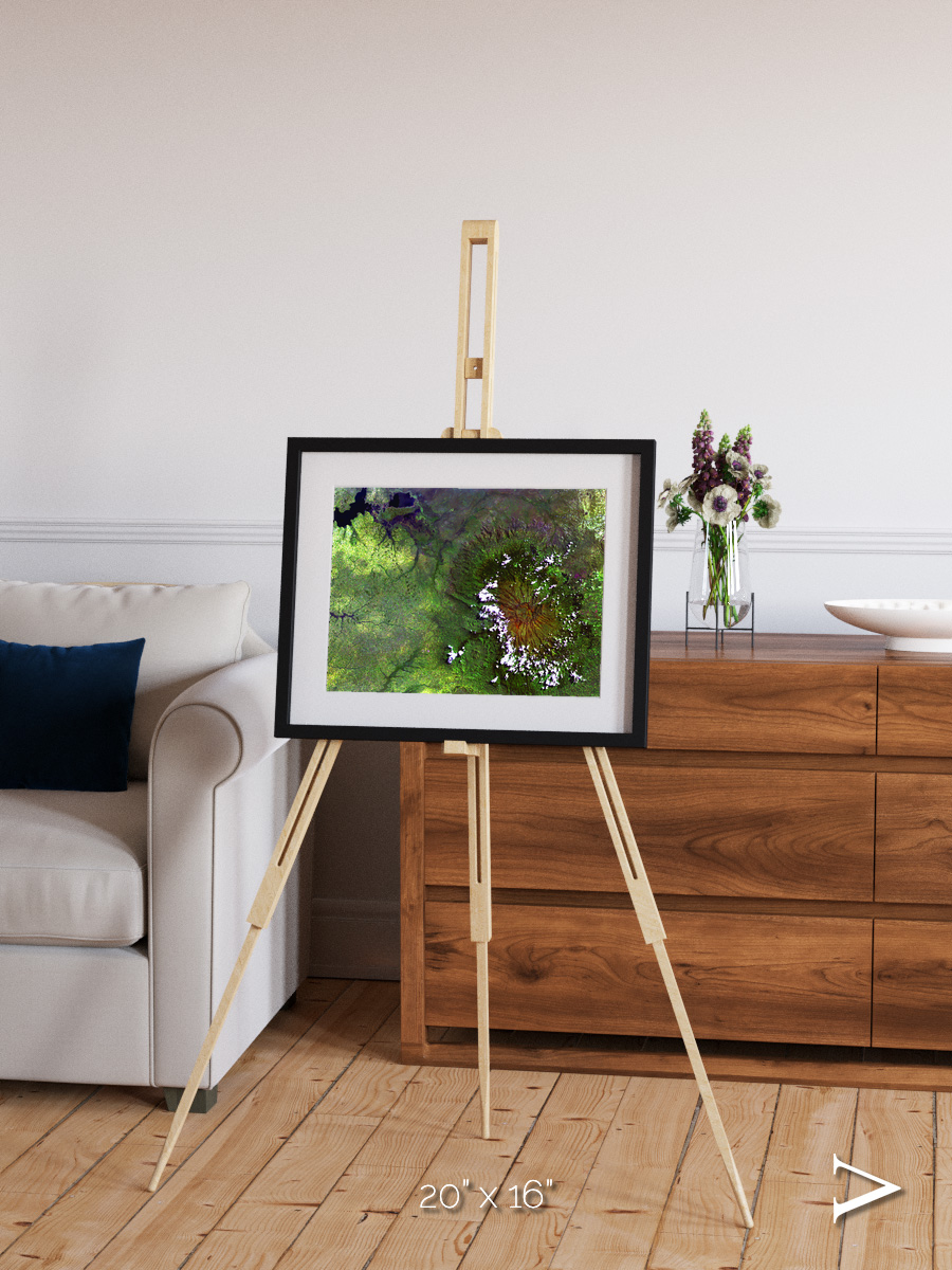 Vortex Trails, Mount Elgon Framed & Mounted Print