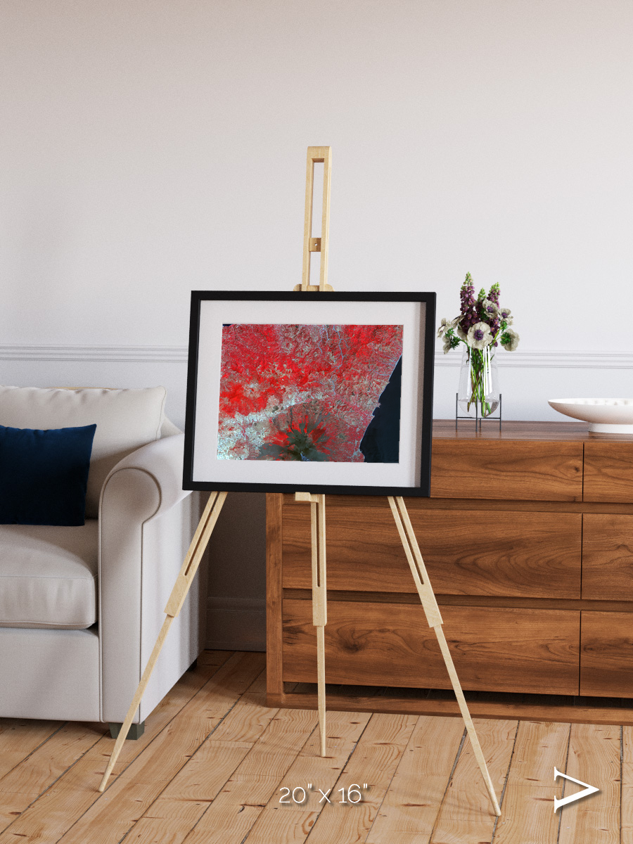 Painted Archipelago, Mt Etna Framed & Mounted Print