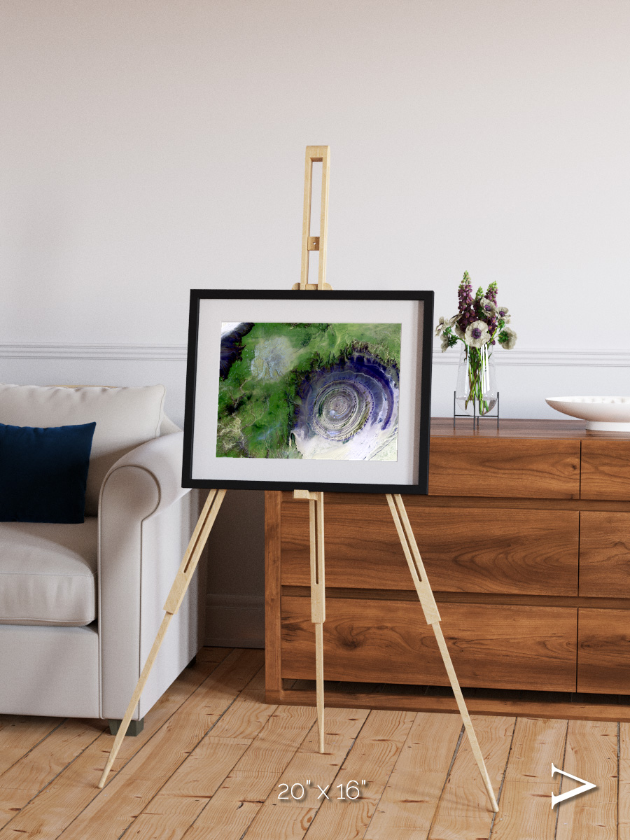 Dormant Giants, Richat Structure Framed & Mounted Print