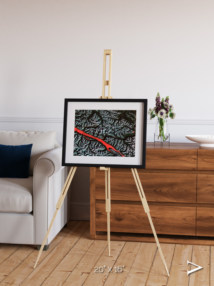 Light in the Trench, Canadian Rockies Framed & Mounted Print