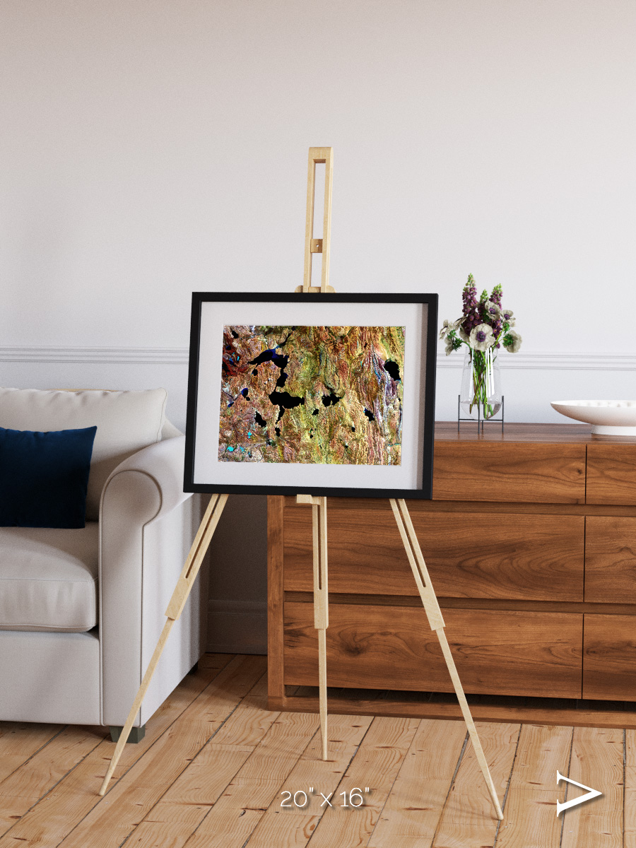 Above the Earth, Tibetan Plateau Framed & Mounted Print