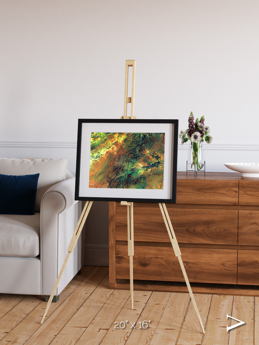 Irrigated Highlands, Eastern Afghanistan Framed & Mounted Print