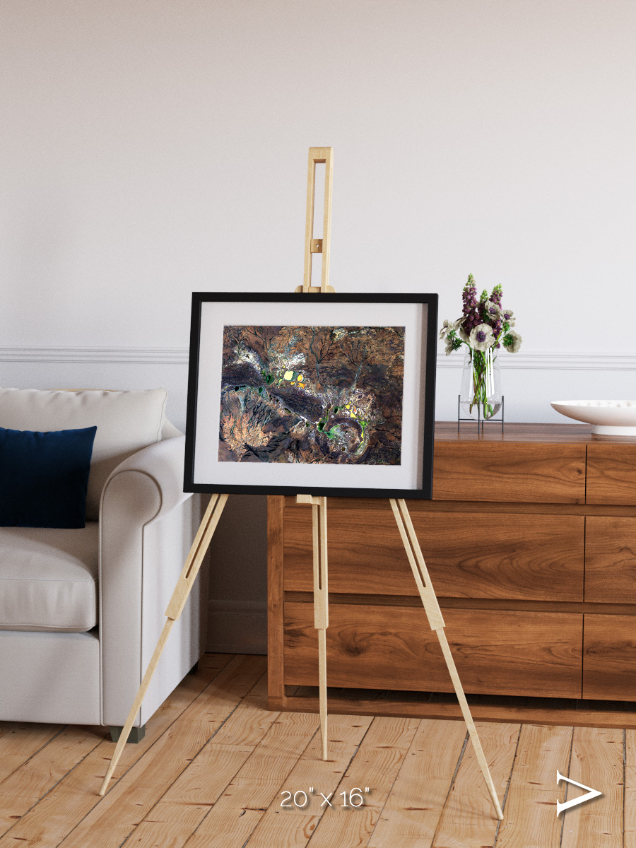Ancient Impact, Shoemaker Crater Framed & Mounted Print