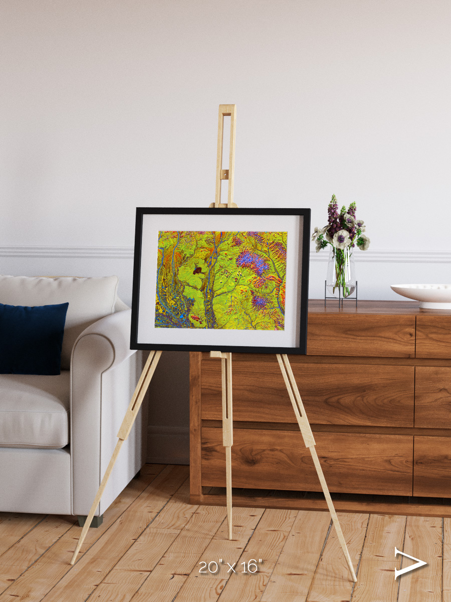 Glacial Ribbons, Chaunskaya Bay Framed & Mounted Print