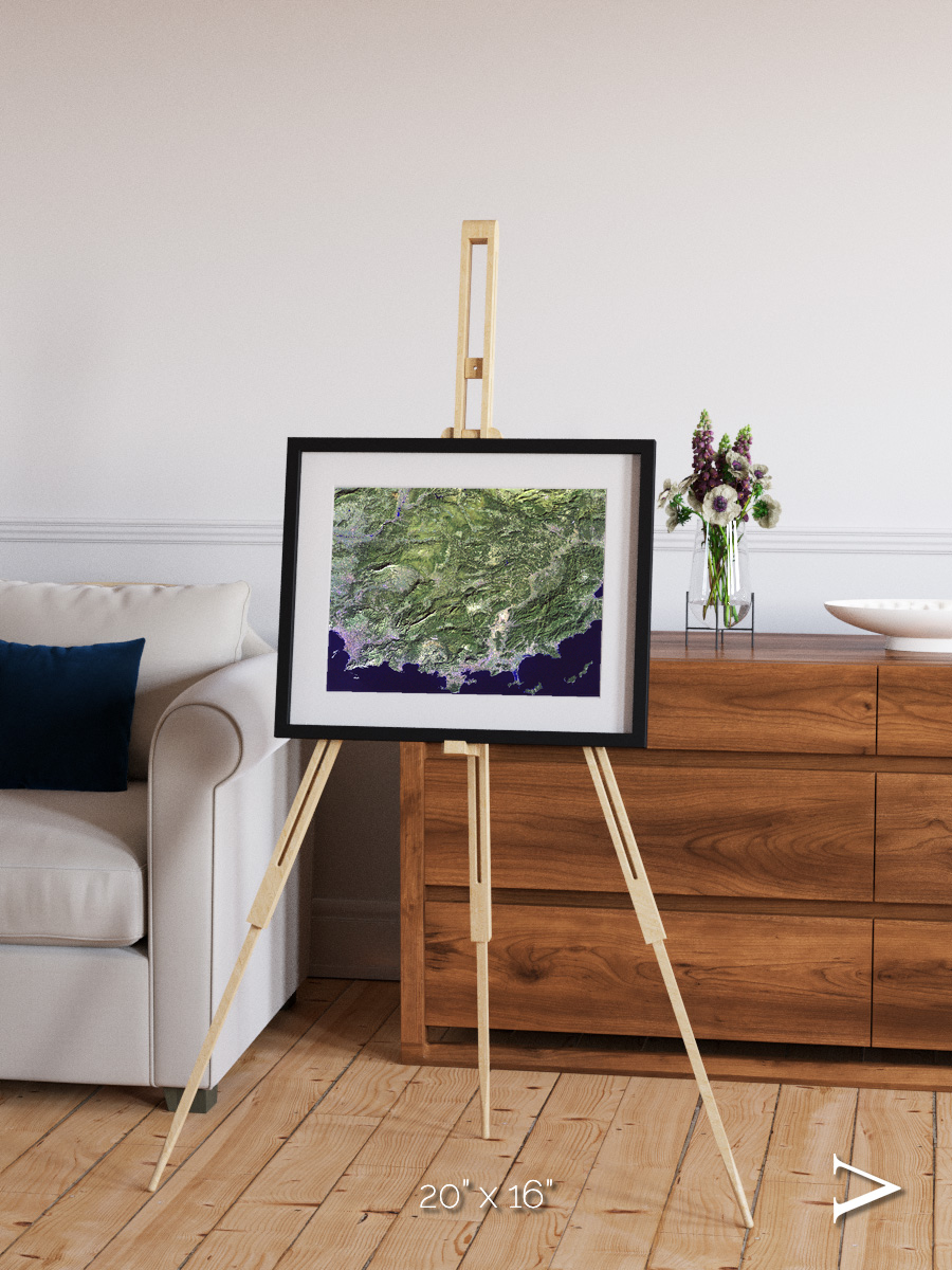 Bay and Shore, Southern Coast of France Framed & Mounted Print