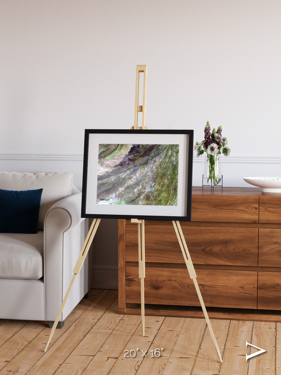 Rugged Relief, Sulaiman Mountains Framed & Mounted Print