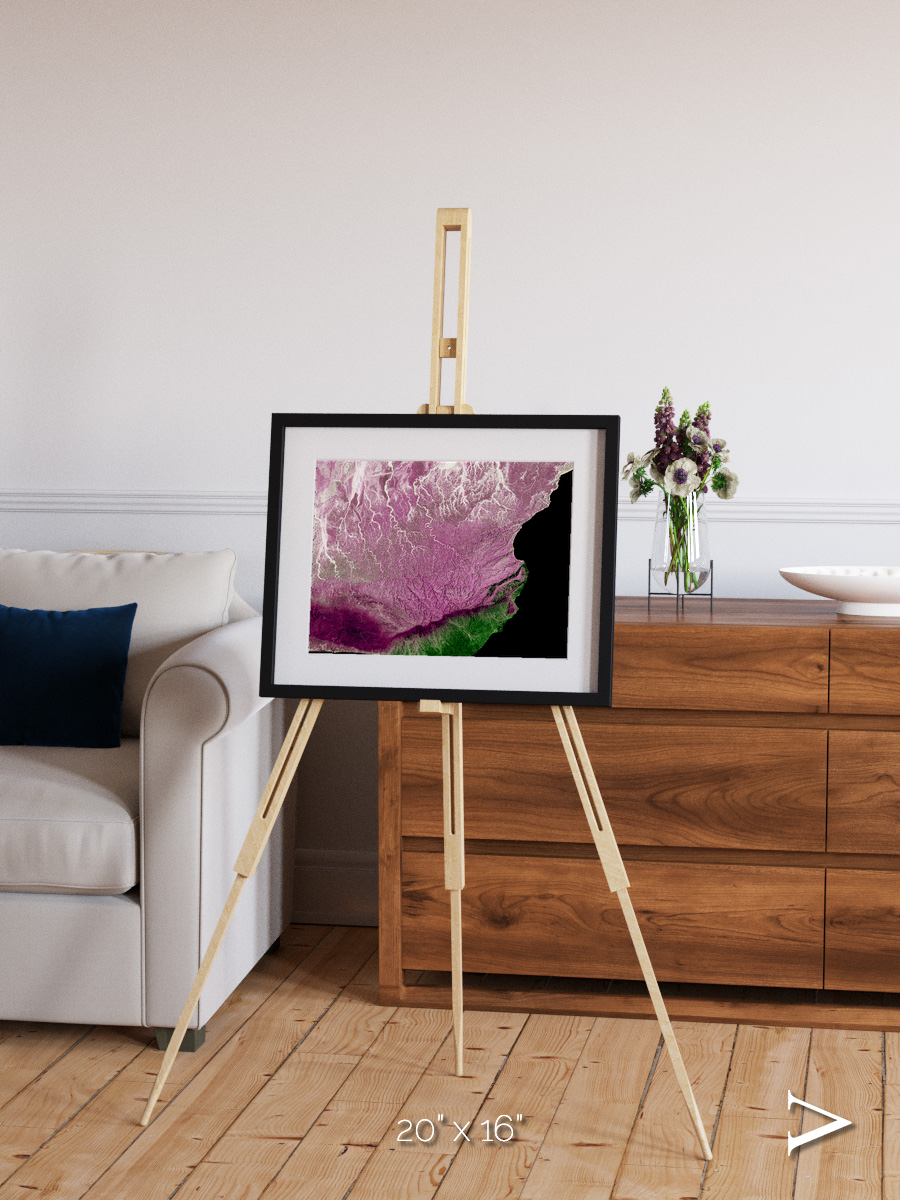 Monsoon Divide, Dhofar Framed & Mounted Print