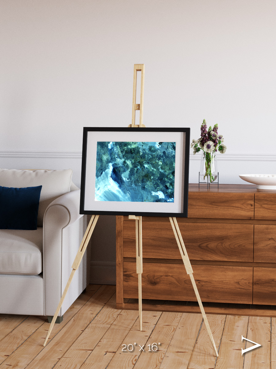 Heat Scars, Volcanoes Framed & Mounted Print