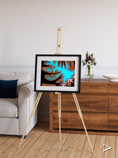 Frozen Currents, West Fjords Framed & Mounted Print