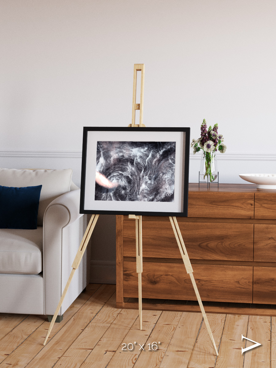 Wind Signatures, Whirlpool in the Air Framed & Mounted Print