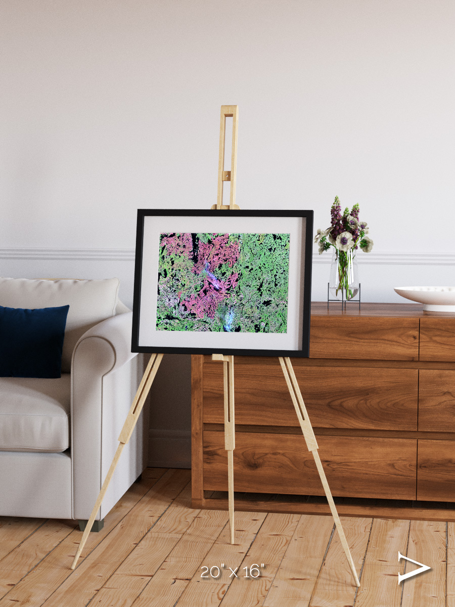 Ice River, Yellowknife Wetlands Framed & Mounted Print