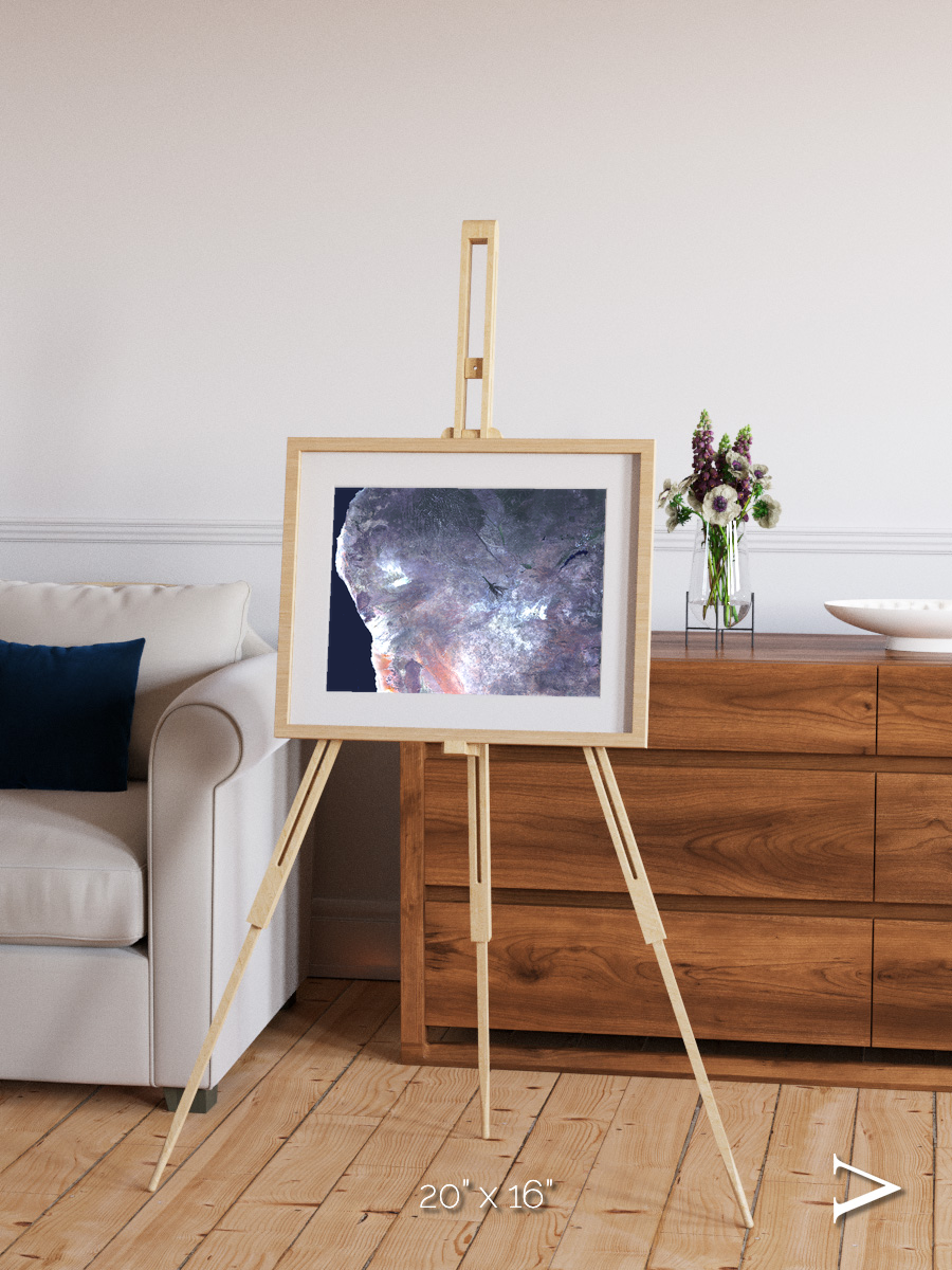 Sunlit Dunes, Africa Framed & Mounted Print