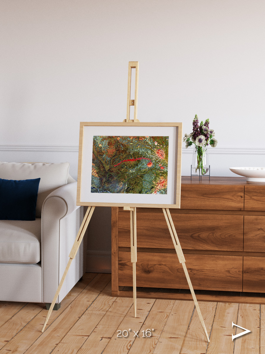 Ash and Stone, Anyuyskiy Volcano Framed & Mounted Print