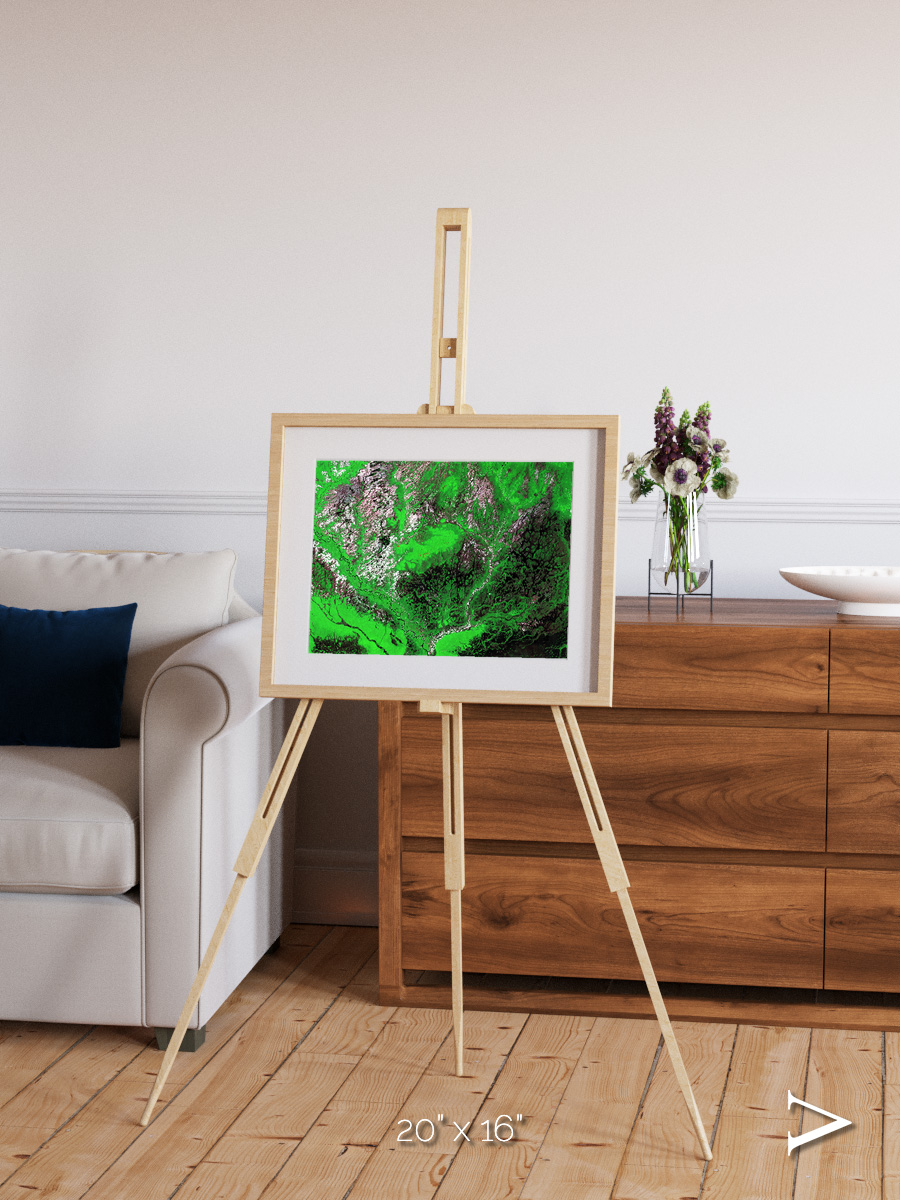 Ribbon River, Araca River Framed & Mounted Print