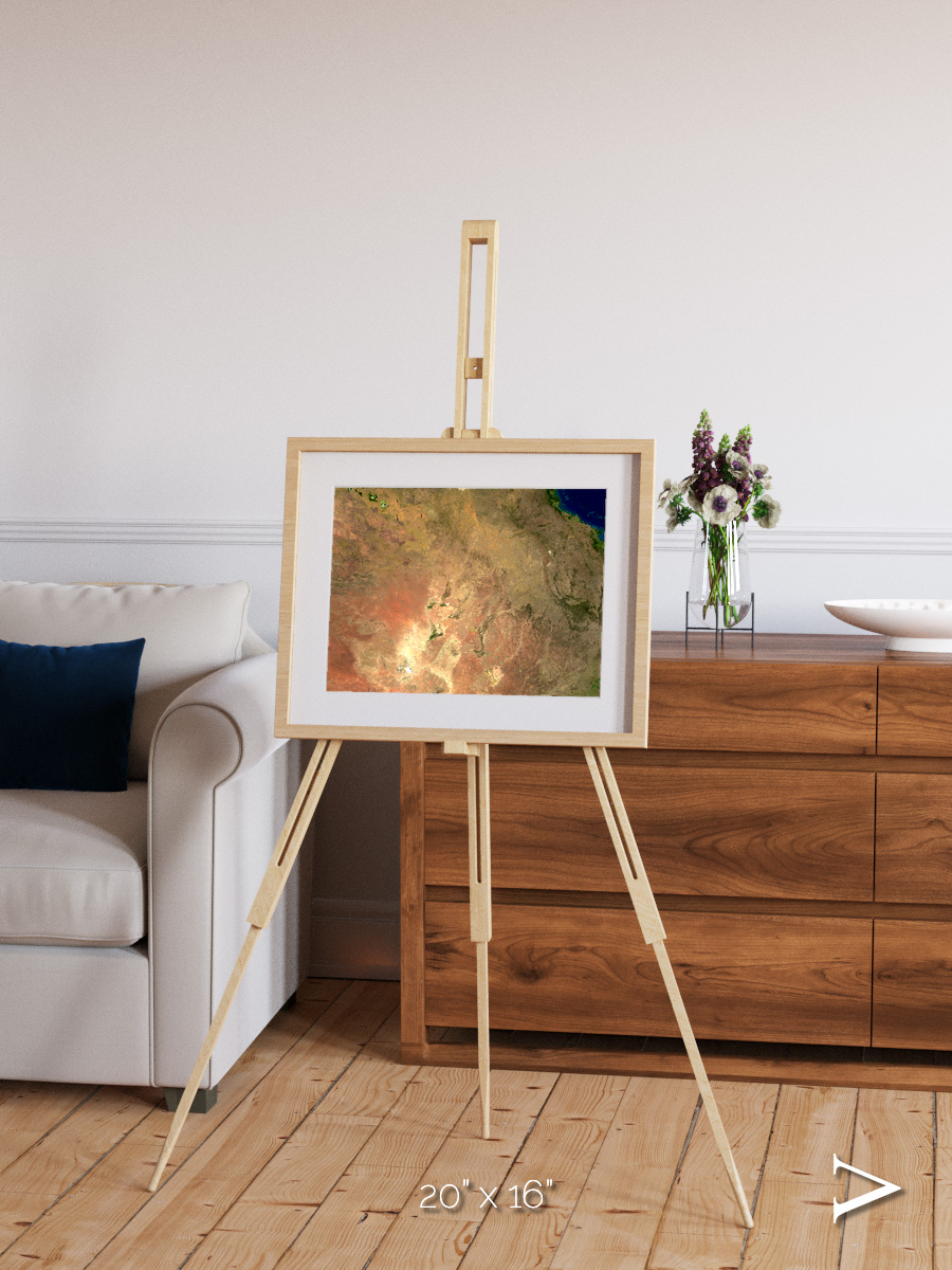 Winding Waters, Australia Framed & Mounted Print