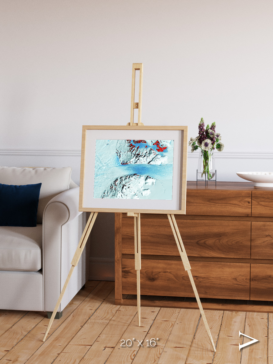 River of Ice, Byrd Glacier Framed & Mounted Print