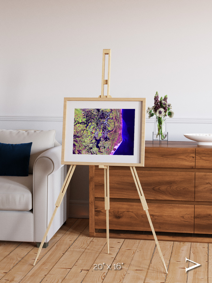 Wetland Mosaic, Cabo San Antonio Framed & Mounted Print