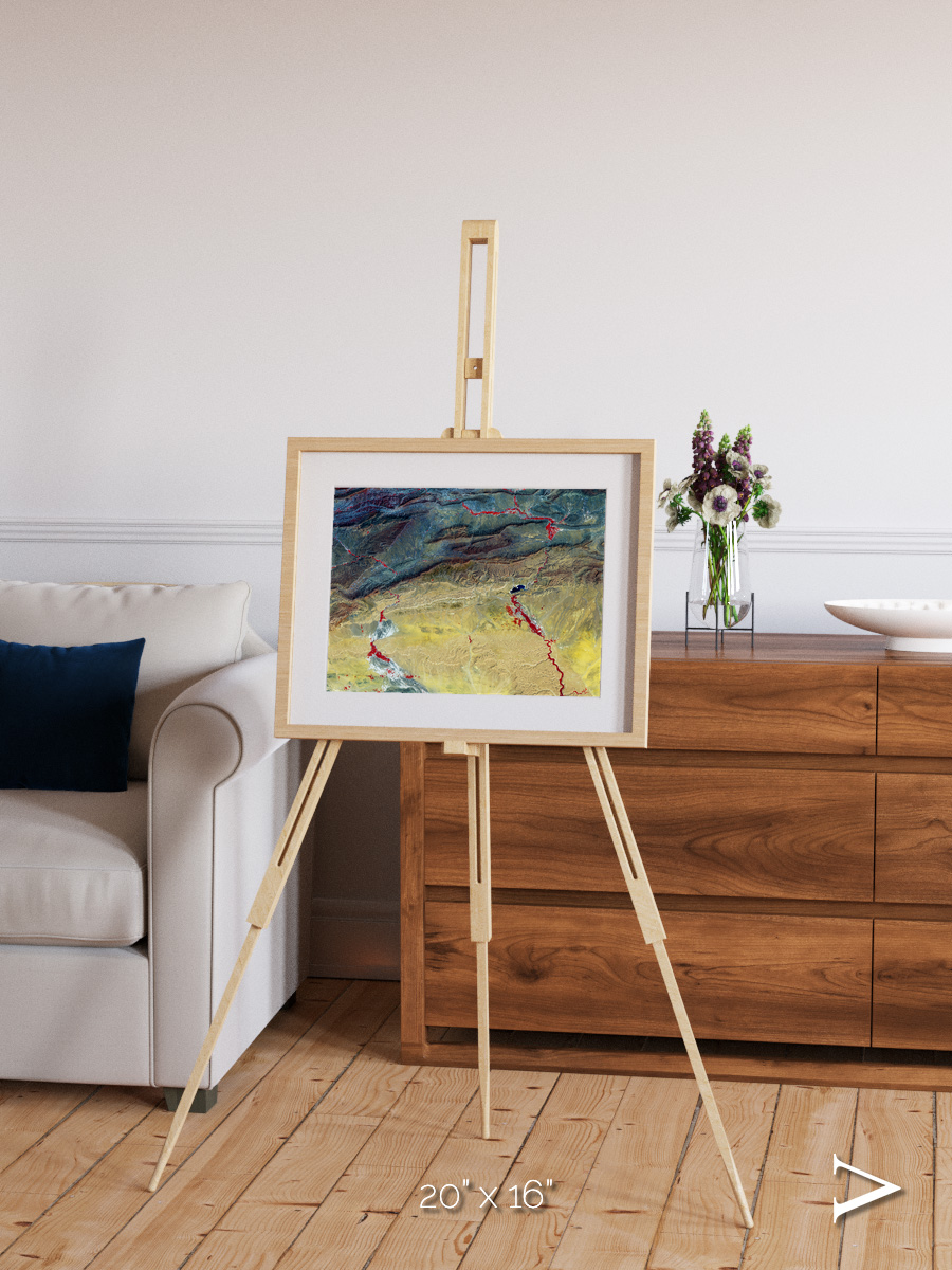 Crimson Veins, Atlas Mountains Framed & Mounted Print
