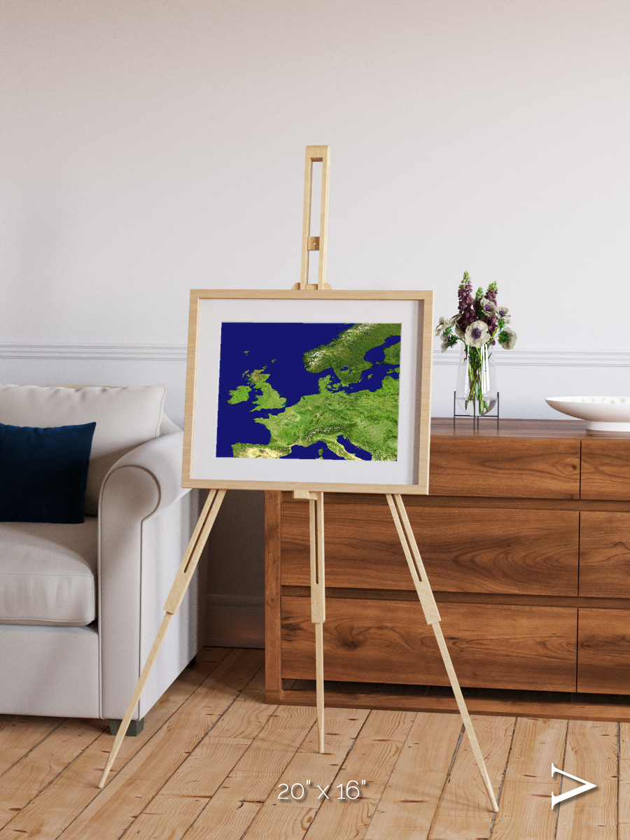 Arctic Outpost, Europe Framed & Mounted Print