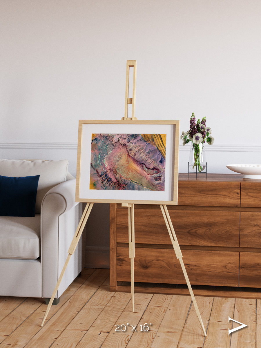 Echoes of Water, Western Desert Framed & Mounted Print