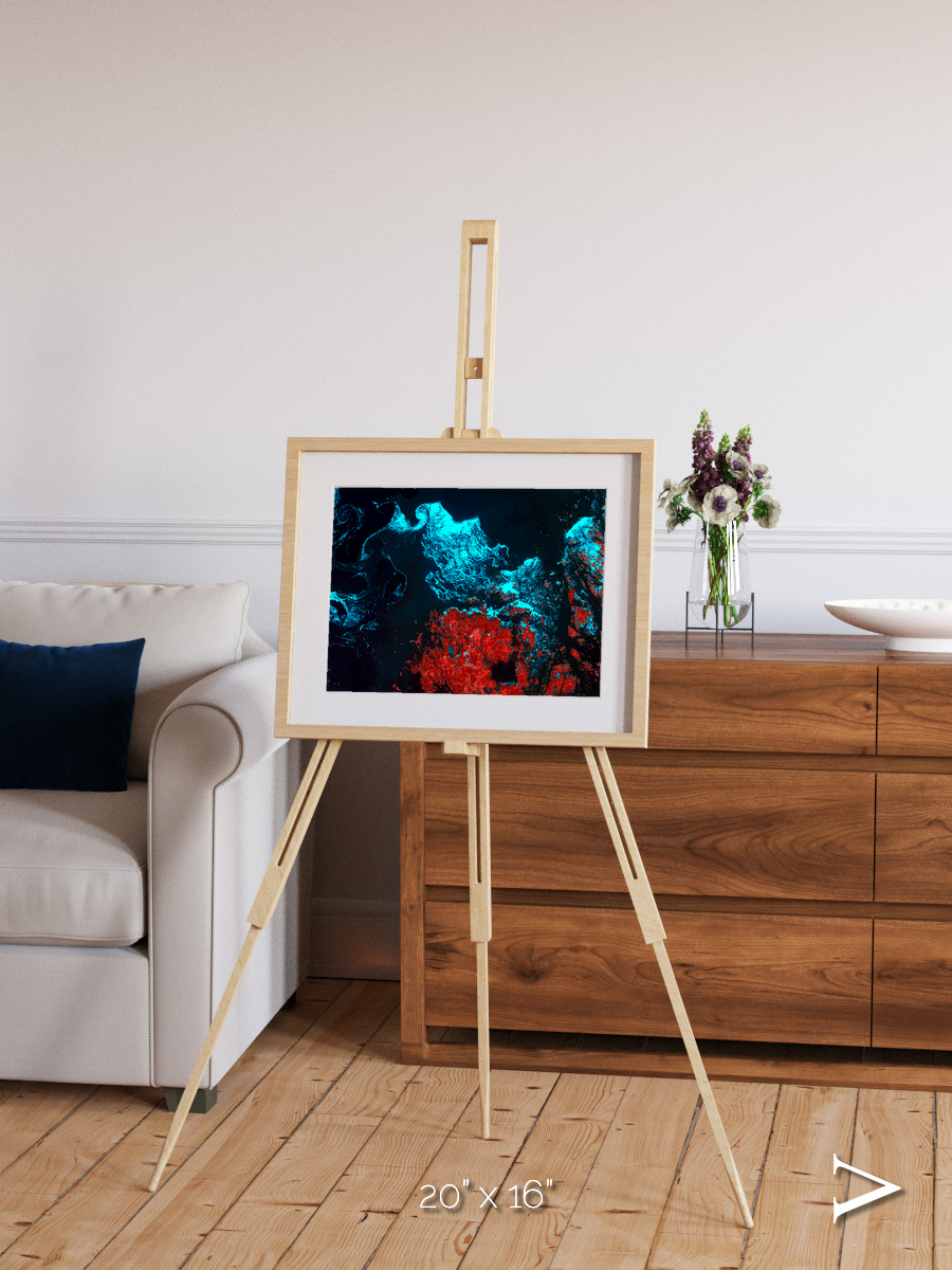 Island Sanctuary, Ghostly Grease Ice Framed & Mounted Print