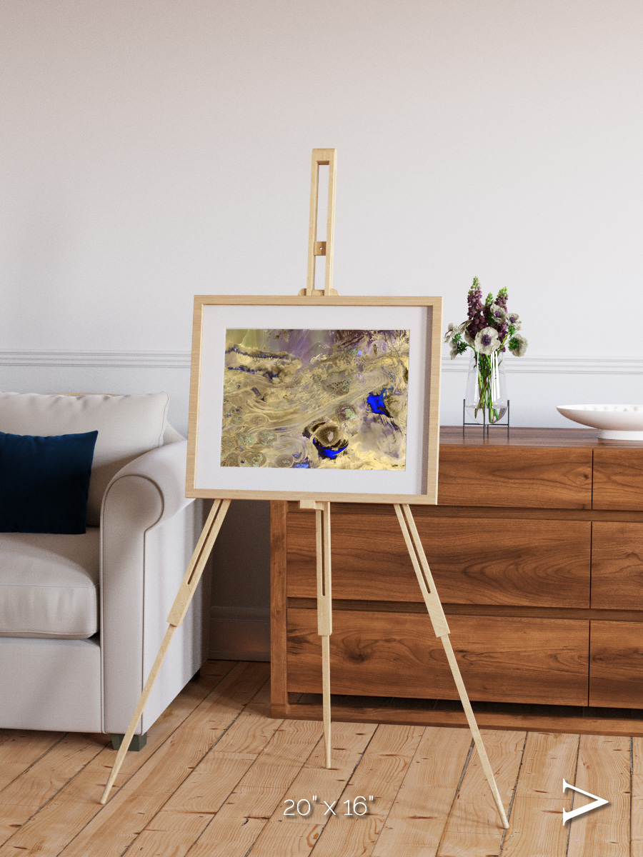 Salt Mirror, Great Salt Desert Framed & Mounted Print