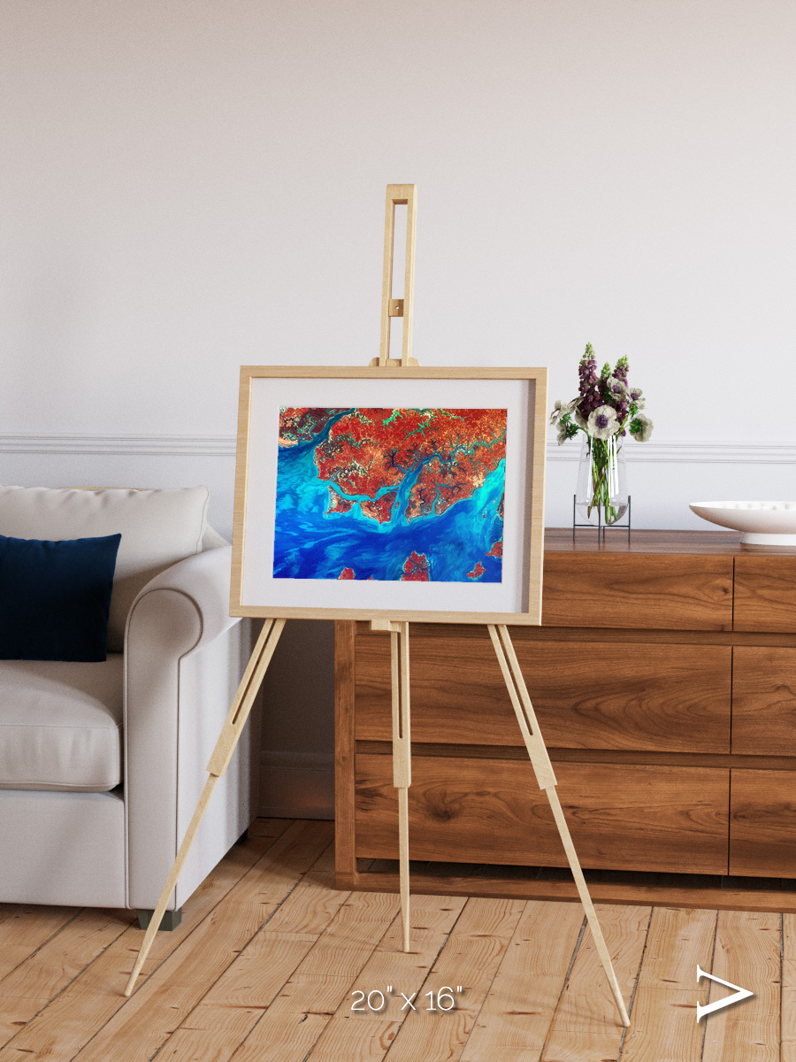 River and Plain, Guinea-Bissau Framed & Mounted Print