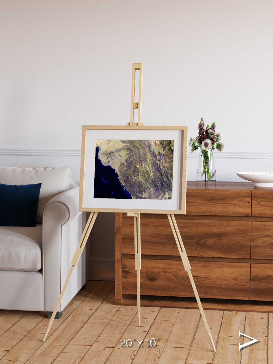 Fire Fields, Harrat Al Birk Framed & Mounted Print