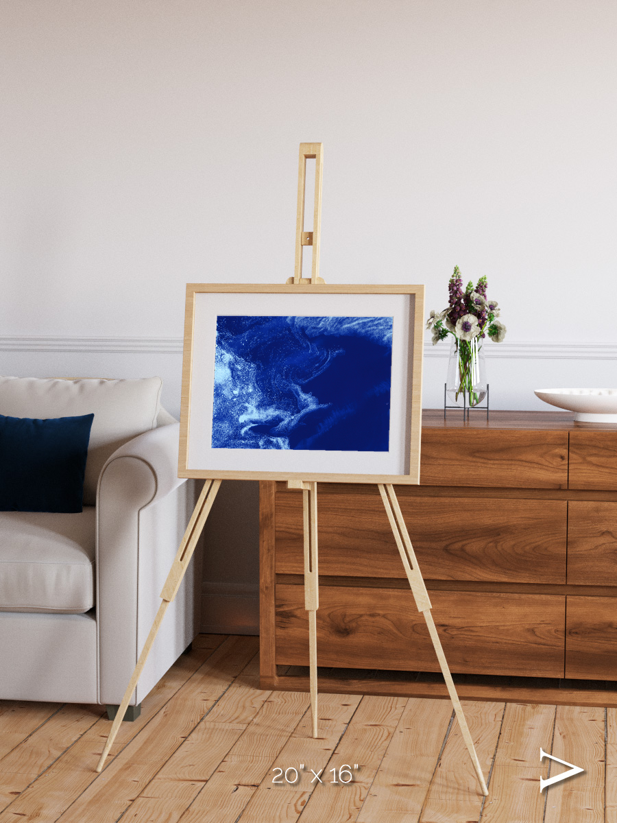 Wind Signatures, Ice Stars Framed & Mounted Print
