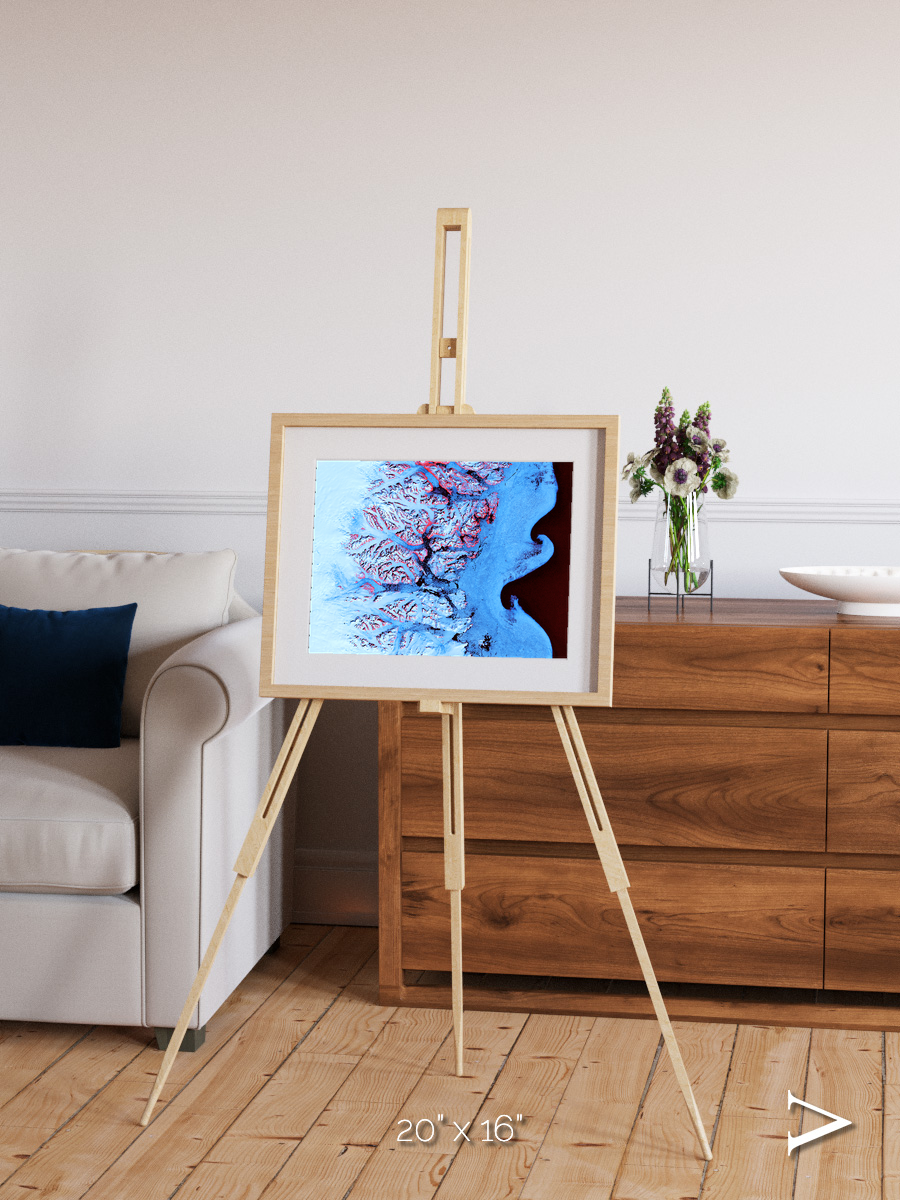 Polar Flow, Ice Waves Framed & Mounted Print