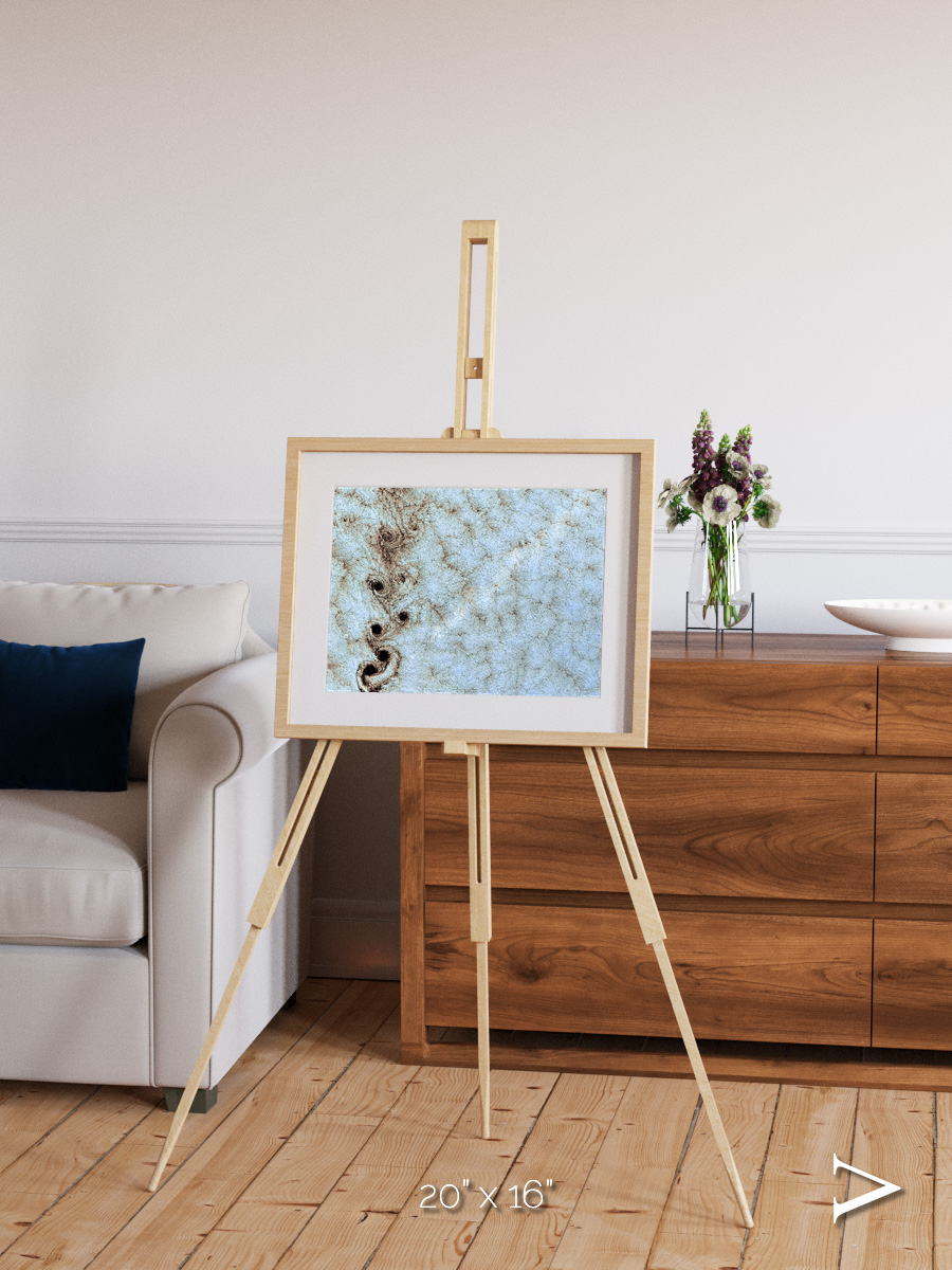 Wind Signatures, Karman Vortices Framed & Mounted Print