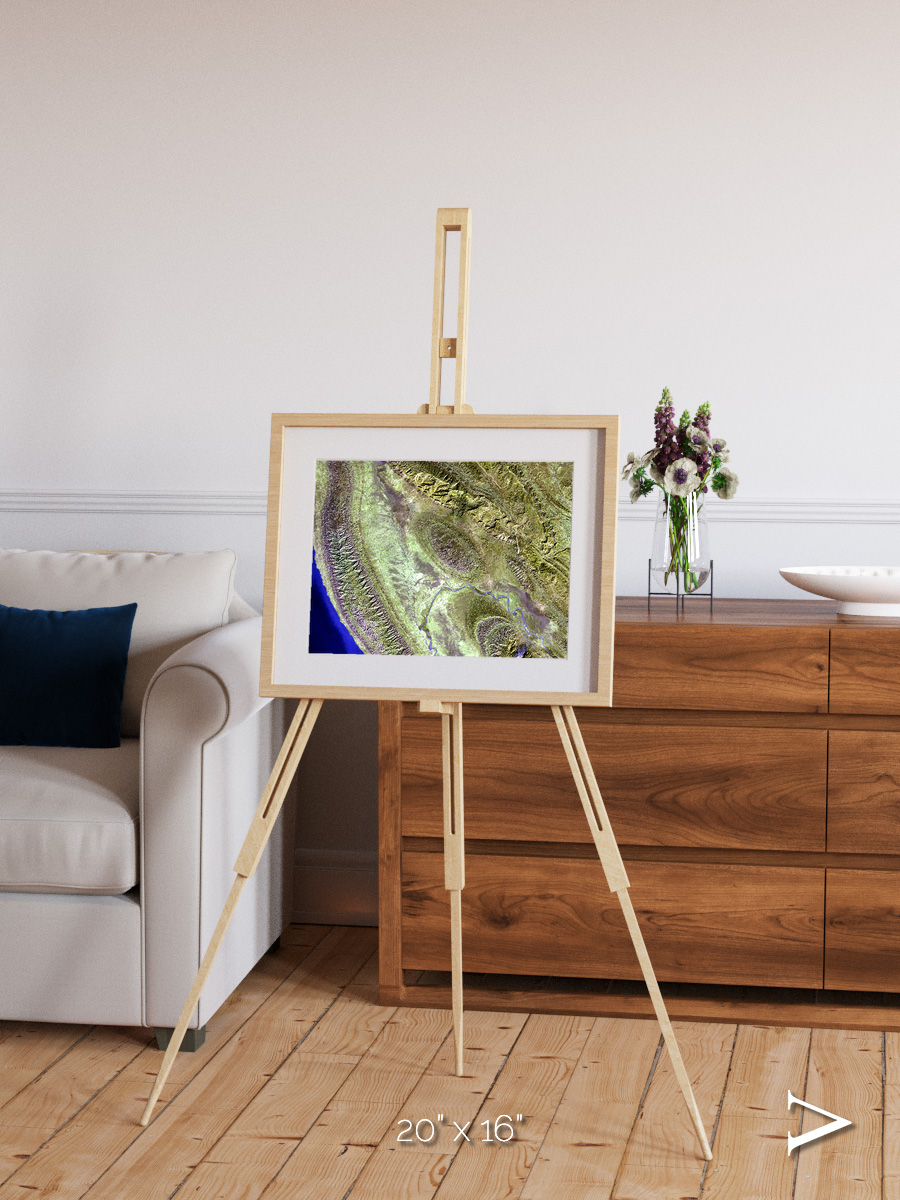 Channel Lines, Konari Iran Framed & Mounted Print