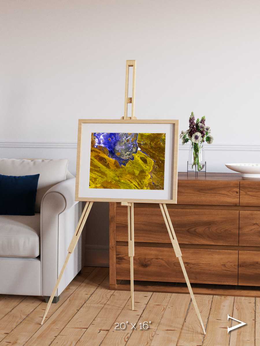 Saline Patterns, Lake Disappointment Framed & Mounted Print