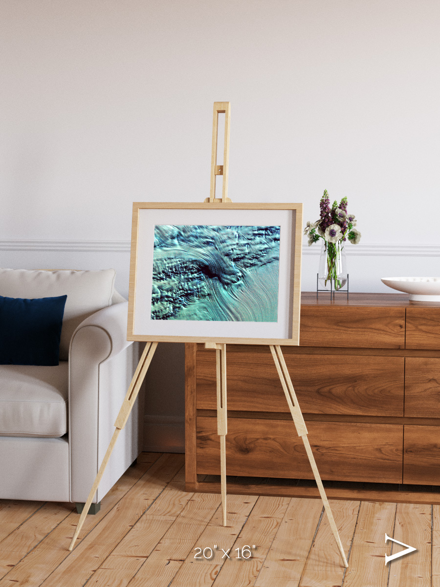 Ice River, Lambert Glacier Framed & Mounted Print