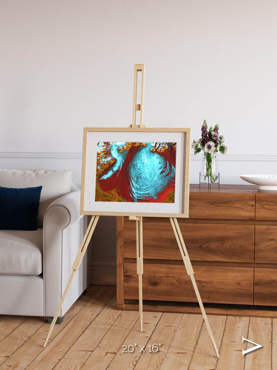 Glacial Passage, Malaspina Glacier Framed & Mounted Print