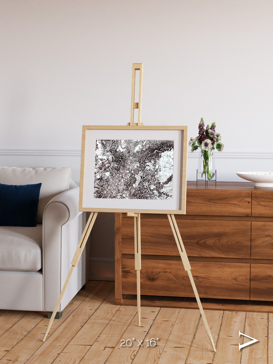 River Threads, Mayn River Framed & Mounted Print