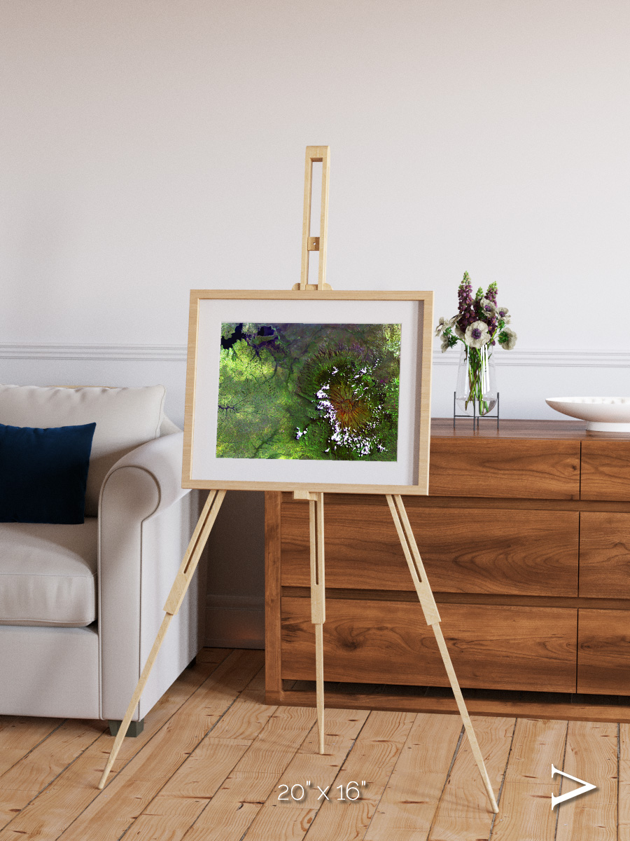 Vortex Trails, Mount Elgon Framed & Mounted Print
