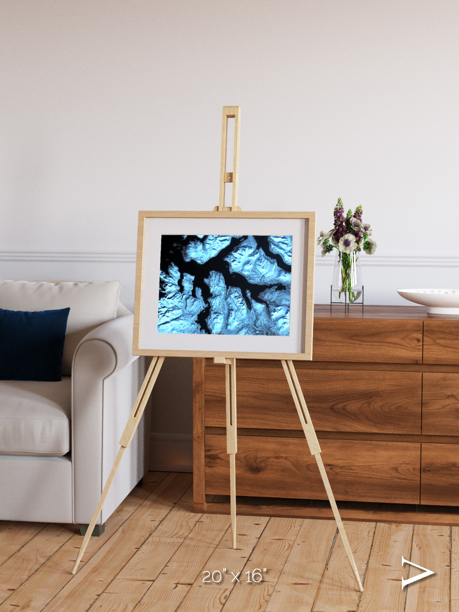 Glacial Passage, Northern Norway Framed & Mounted Print