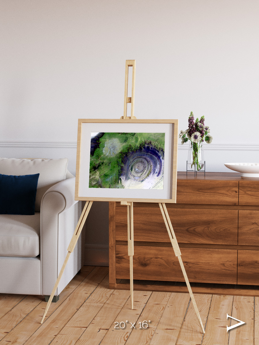 Dormant Giants, Richat Structure Framed & Mounted Print