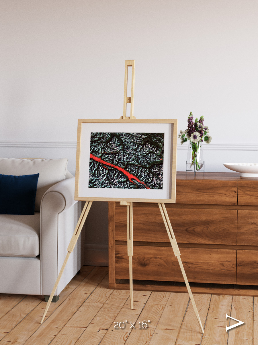 Light in the Trench, Canadian Rockies Framed & Mounted Print