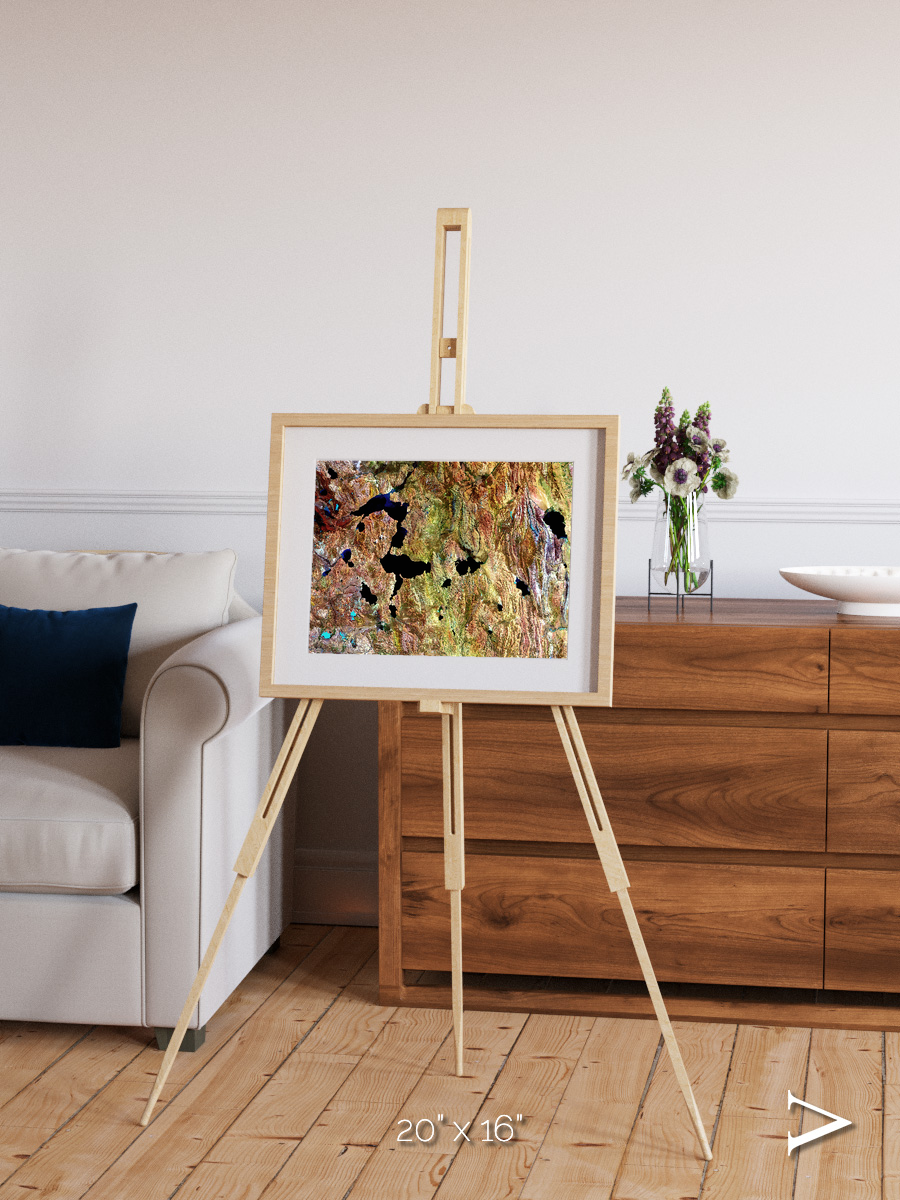 Above the Earth, Tibetan Plateau Framed & Mounted Print