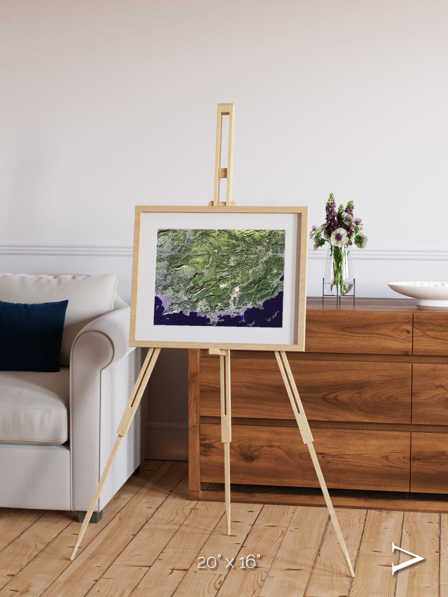 Bay and Shore, Southern Coast of France Framed & Mounted Print