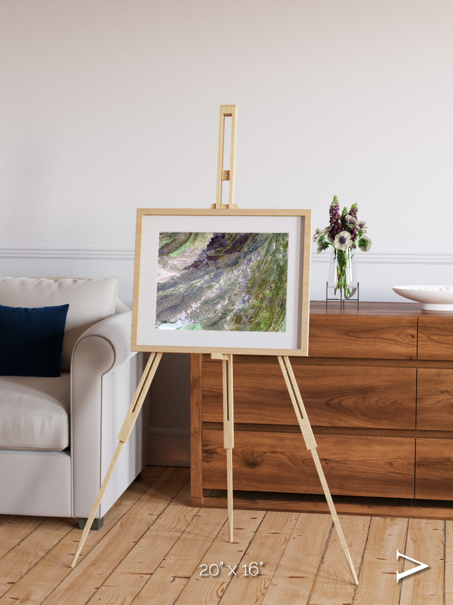 Rugged Relief, Sulaiman Mountains Framed & Mounted Print