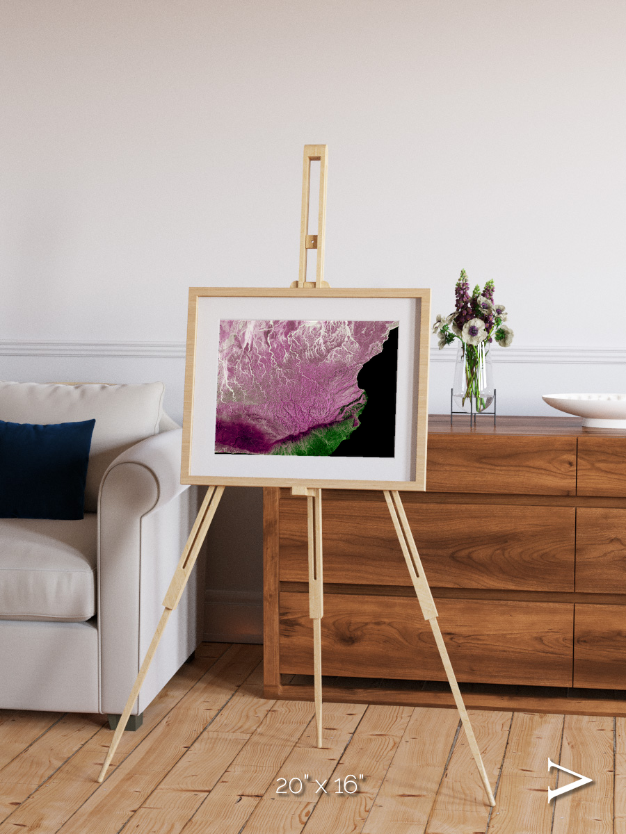 Monsoon Divide, Dhofar Framed & Mounted Print