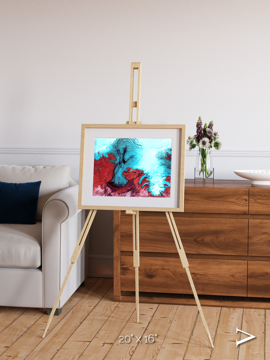 Polar Flow, Vatnajokull Glacier Ice Cap Framed & Mounted Print
