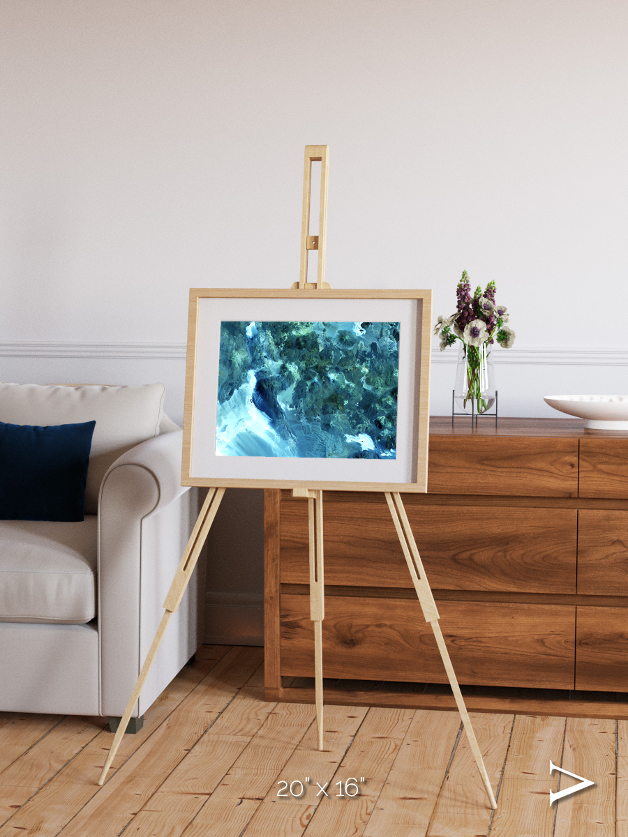 Heat Scars, Volcanoes Framed & Mounted Print