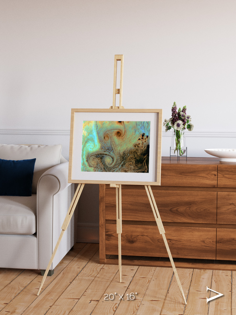 Atmospheric Patterns, Von Karman Vortices Framed & Mounted Print